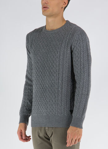 MAGLIONE MISTO LANA A TRECCE, MCH GREY, small