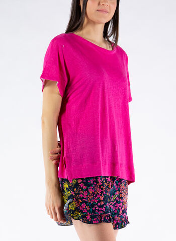 T-SHIRT FIAMMATA IN LINO, , small