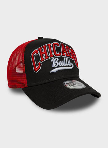 CAPPELLO TRUCKER CHICAGO BULLS NBA SCRIPT UNISEX, BLKRED, small
