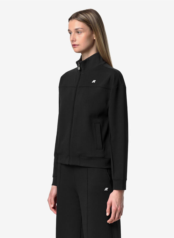 FELPA ARVINNE FULL ZIP INTERLOCK, USY BLK, medium