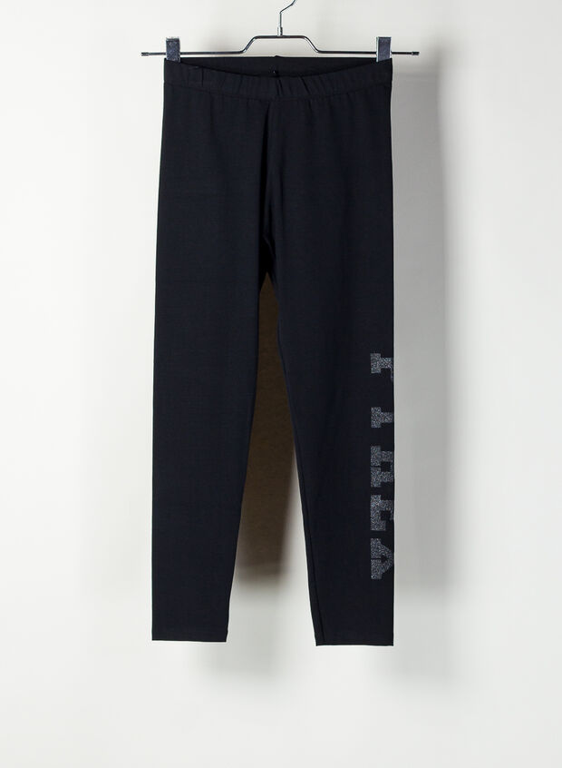 LEGGINGS LOGO GLITTER, NEROGLITTER, large