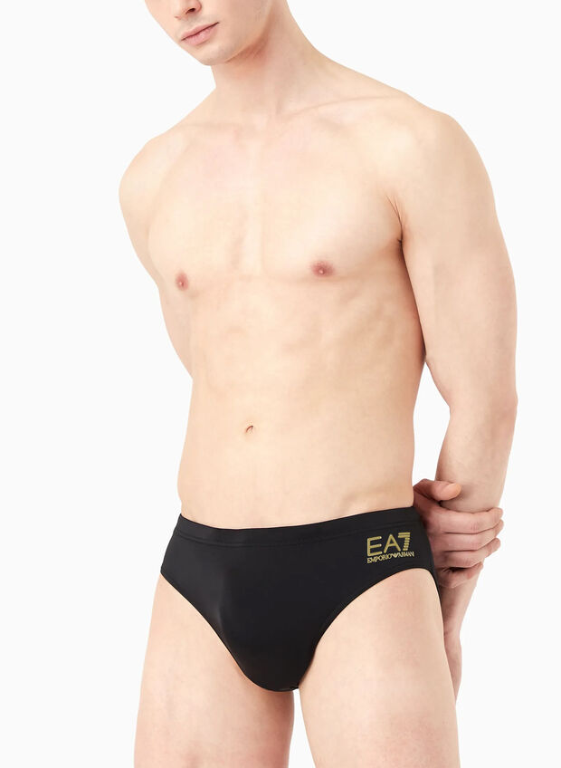 COSTUME SLIP CON LOGO ASV, 00120 BLKGOLD, large