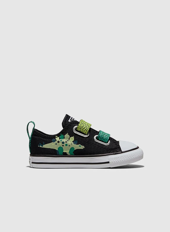 SCARPA CHUCK TAYLOR ALL STAR DINOS EASY ON INFANT, 001 BLKGREEN, medium
