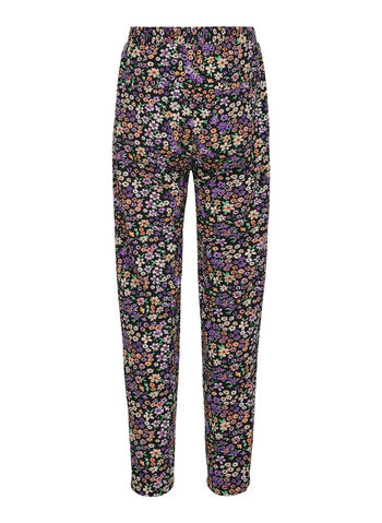 PANTALONE FLOREALE RAGAZZA, BLK, small