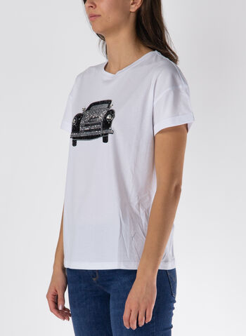 T-SHIRT CON STAMPA STRASS, N9946 WHT, small