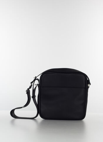 BORSA TRACOLLA CON LOGO, BLA BLK, small