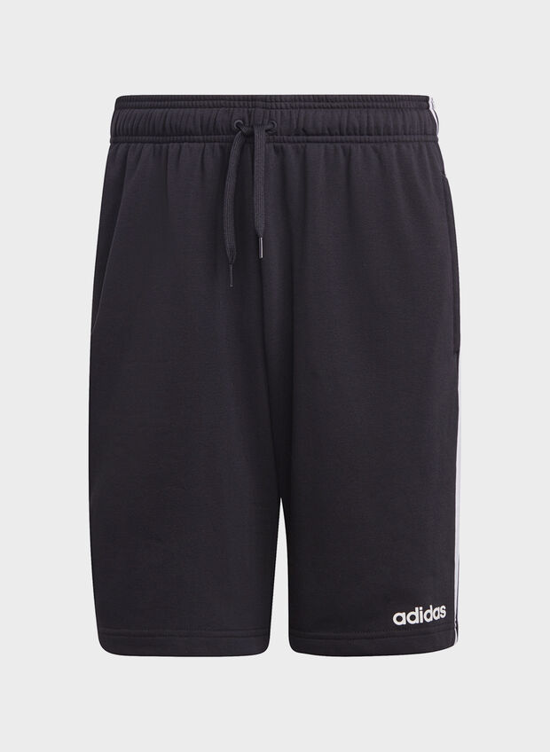 SHORTS ESSENTIALS 3-STRIPES FRENCH TERRY, BLK, large