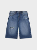BERMUDA BAGGY IN DENIM, D3DD DENIM, thumb