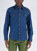 CAMICIA JEANS WESTERN BARSTOW, 0041 STONEWASH, thumb