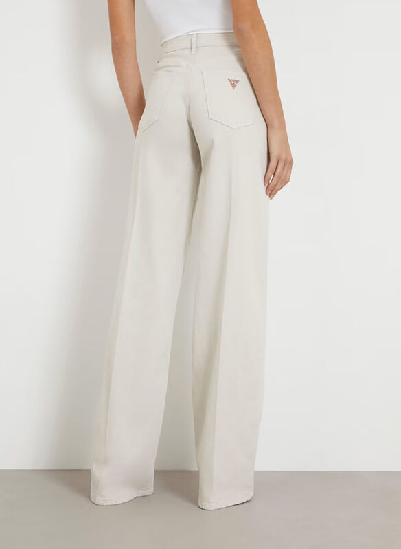 PANTALONE WIDE LEG A VITA MEDIA, G9L9 LATTE, medium