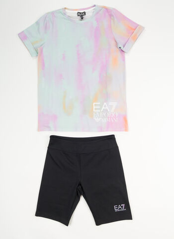 COMPLETO CANOTTA + SHORT BIG LOGO RAGAZZA, 22BZ MULTIBLK, small