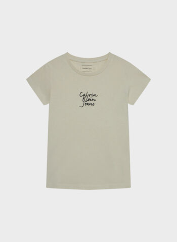 T-SHIRT A MANICHE CORTE CON STAMPA RAGAZZ, CKS PANNA, small