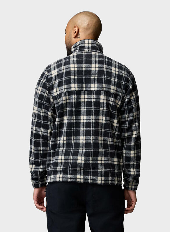 GIACCA IN PILE STEENS MOUNTAIN CHECK, 031 BLKWHT, medium