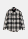 CAMICIA OVERSHIRT CHECK, 0ME BLKCREAM, thumb