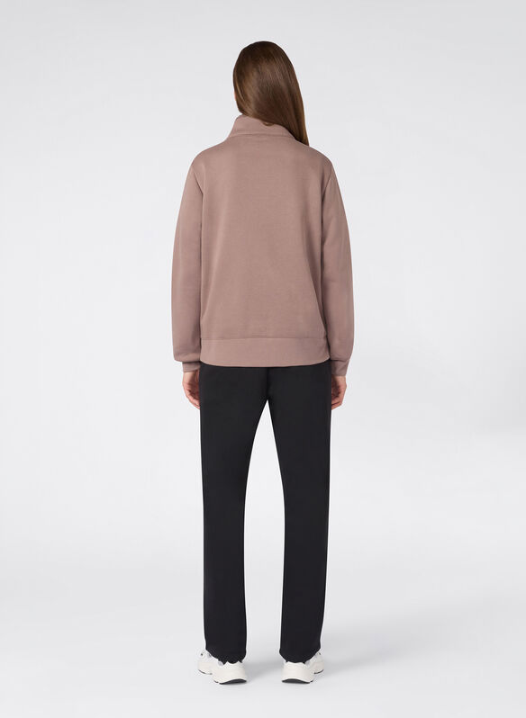 TUTA FULL ZIP INSERTO SATEN, MS513 CIOCCOLATOBLK, medium