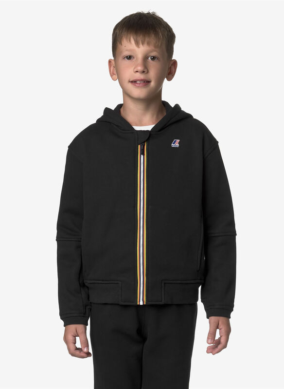 FELPA PROS FULL ZIP RAGAZZO, USY BLK, medium