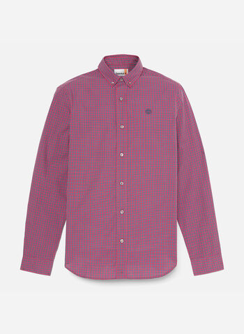 CAMICIA IN POPELINE A QUADRI MICRO, - RED, small