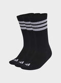 CALZA CUSHIONED SPORTSWEAR 3-STRIPES 3 PAIA, - BLK, thumb