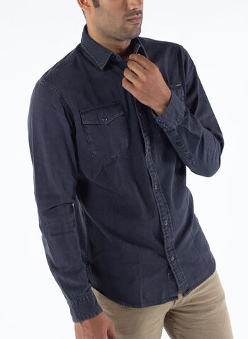 CAMICIA SHERIDAN, BLK DENIM, small