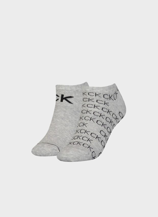 CALZA SNEAKER LOGO ALL OVER 2 PAIA, , large