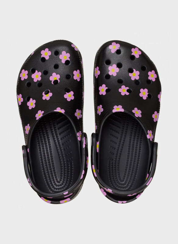 SANDALO SABOT CLASSIC FLOWER CLOG, BLK, medium