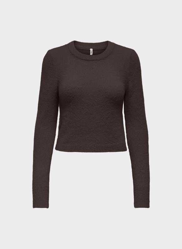 MAGLIONE PETRA, SEAL BROWN, medium