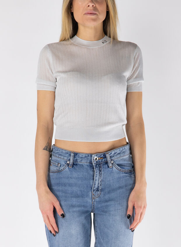 MAGLIA IN VISCOSA LUREX, U0002 GREY, large