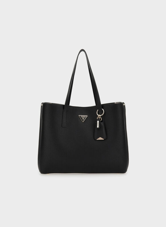 BORSA MERIDIAN CON LOGO SHOPPER, BLA , medium