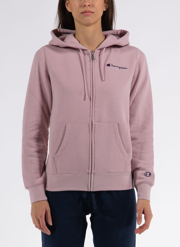 FELPA LULL ZIP CON CAPPUCCIO, , large