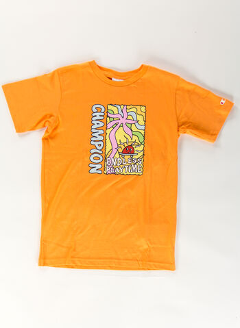 T-SHIRT+SHORT BEACH RAGAZZO, OS059 ORANGEBLK, small