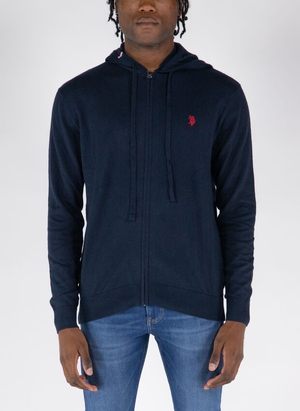 MAGLIONE LUDO CON CAPPUCCIO, 179 NVY, large