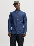 CAMICIA IN JEANS, BLUE DENIM, thumb