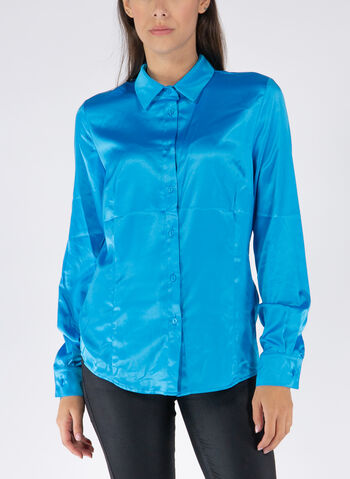 CAMICIA IN RASO, DIVA TURCHESE, small