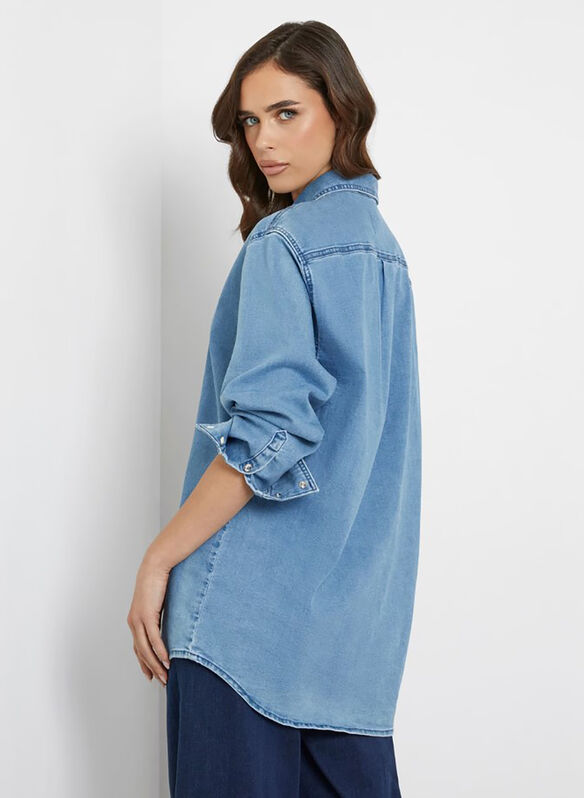 CAMICIA IN DENIM, B0LE STONE, medium