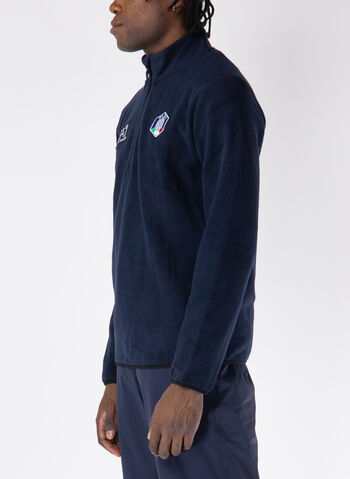 FELPA HALF ZIP IN PILE FISI ITALIA, 1577 BLU, small