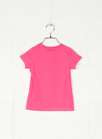 T-SHIRT  LOGO GLITTER BAMBINA, 044FUXIA, small