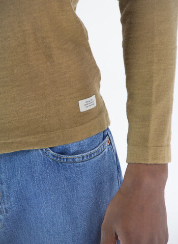 MAGLIONE GIROCOLLO IN COTONE, 181018 TABACCO, small