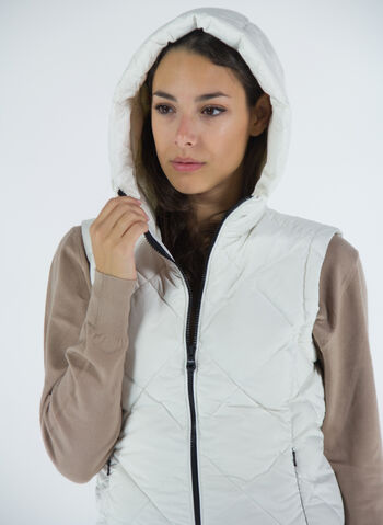 SMANICATO SPEECH IN PIUMINO CON CAPPUCCIO, , small