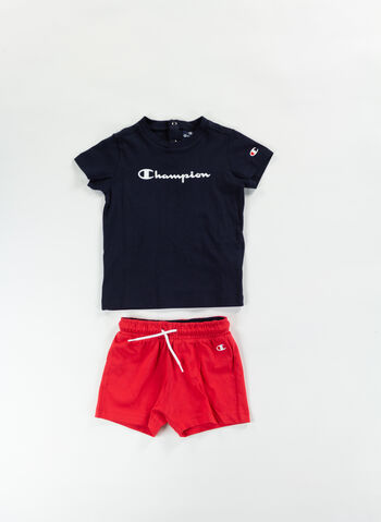 T-SHIRT + SHORTS GRAPHIC BIMBO, BS501 NVYRED, small