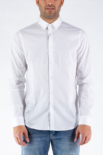 CAMICIA POPELINE STRETCH, 1100WHT, small