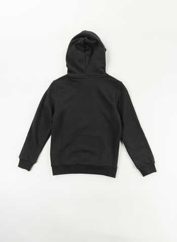 FELPA HOODIE CON LOGO RAGAZZO, 01 BLK, small