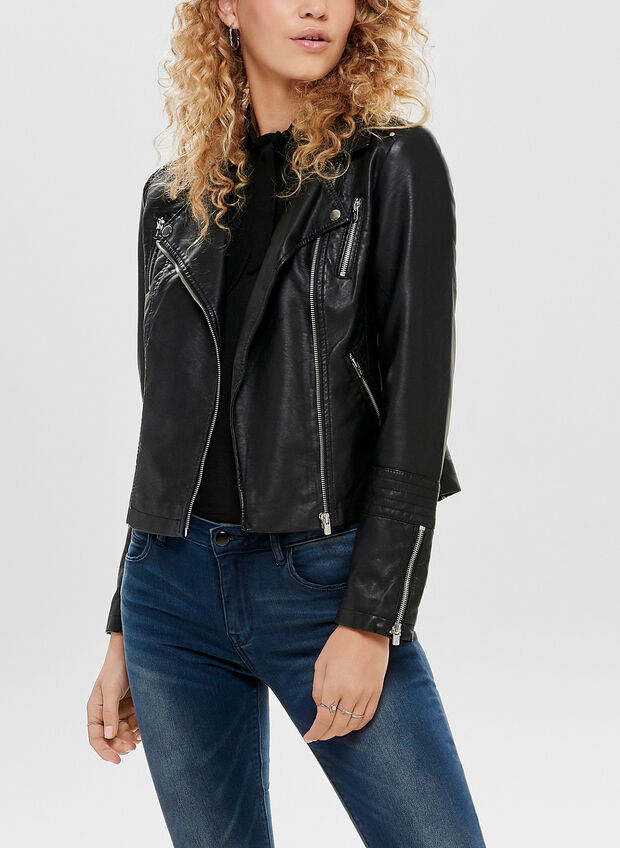 GIACCA NOOS GEMMA FINTA PELLE, , large