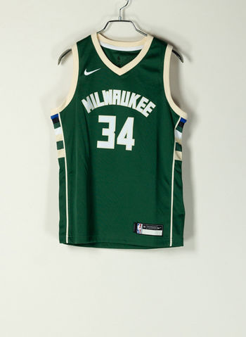 CANOTTA NBA MILWAUKEE BUCKS RAGAZZO, GREEN, small