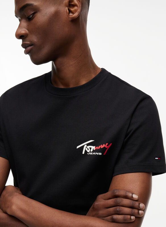 T-SHIRT IN JERSEY CON LOGO, BDS BLK, medium