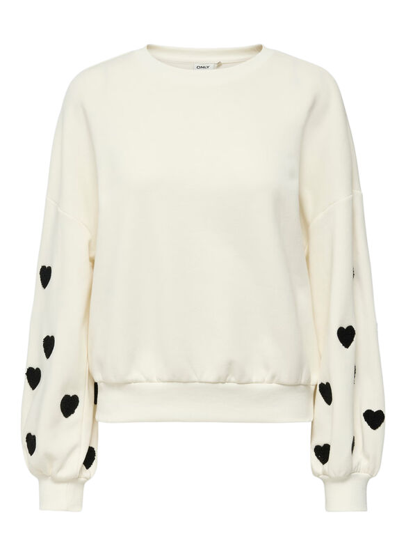 FELPA NOOS MACY HEART, CLOUD DANCER, medium