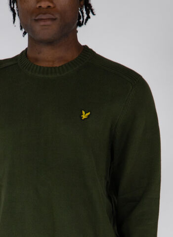 MAGLIONE COTONE GIROCOLLO, W485 OLIVE, small