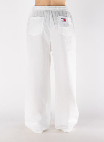 PANTALONE IN LINO, YBL WHT, small
