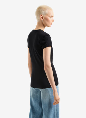 T-SHIRT LOGO STRASS, UC001 BLK, small