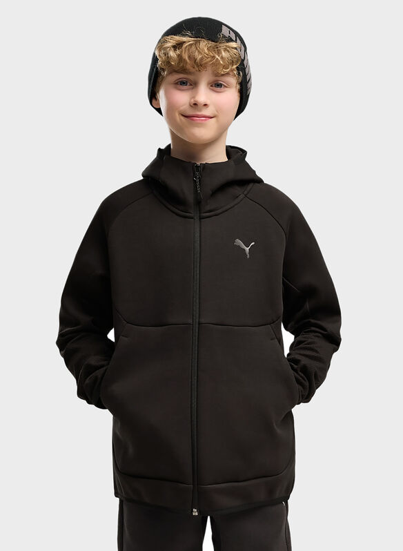 FELPA FD TECH FULL ZIP RAGAZZO, 01 BLK, medium