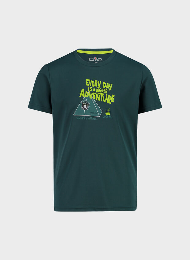 MAGLIA A MANICA CORTA FAST DRY CON STAMPA RAGAZZO, , large